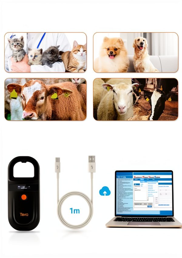 Tera Pet Microchip Scanner Portable OLED Display-3