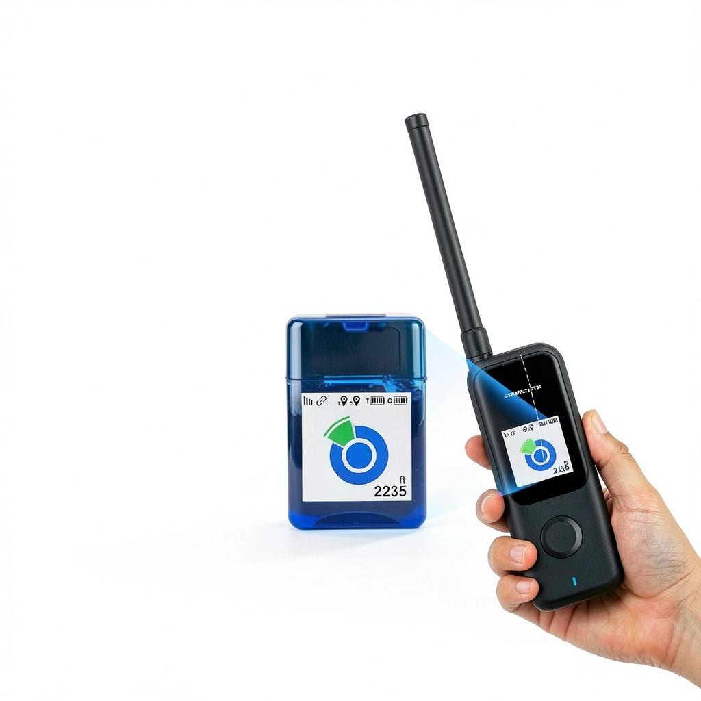 Aorkuler GPS Dog Tracker attached to a dog collar in an outdoor setting