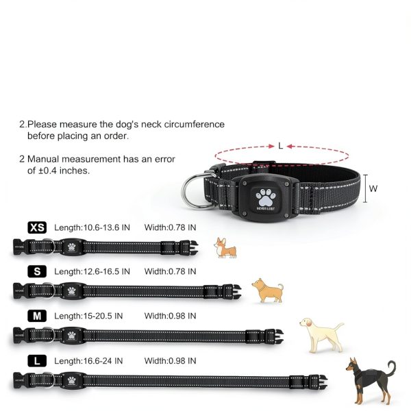 Myiwb GPS Dog Collar IP68 Waterproof Real Time Tracking-4