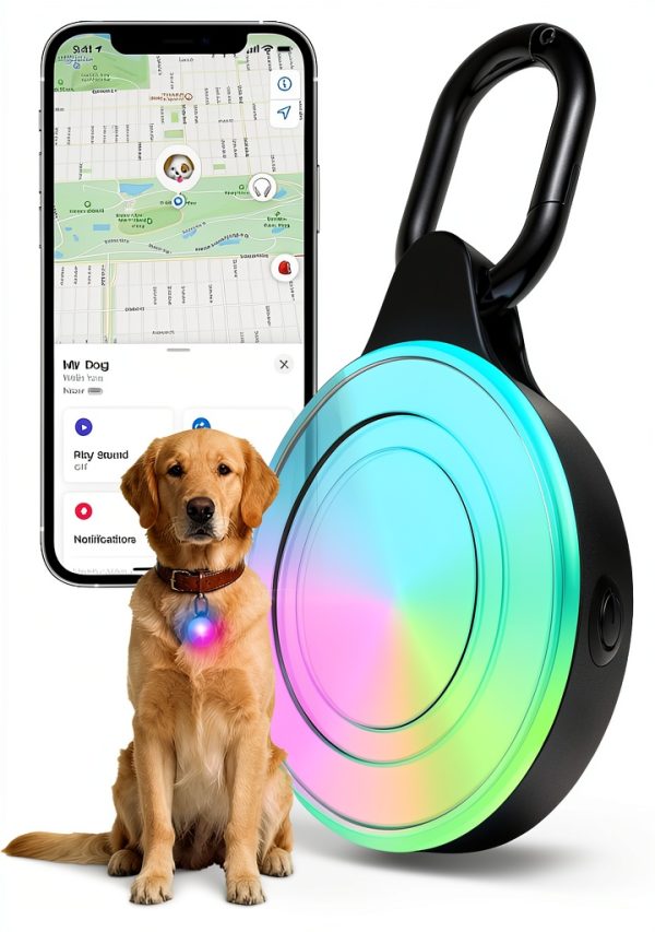 Vebiso Dog Tracker Light with Find My and LED Safety-0