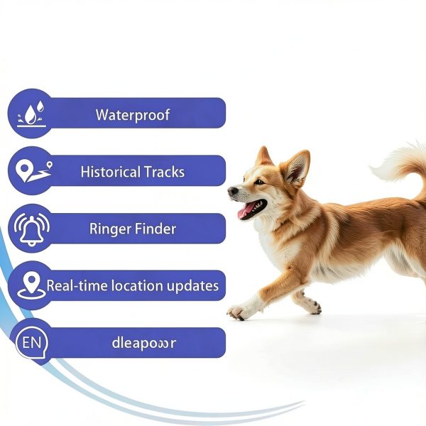 FXAJID Pet Tracker Real Time Tracking Water Resistant-2