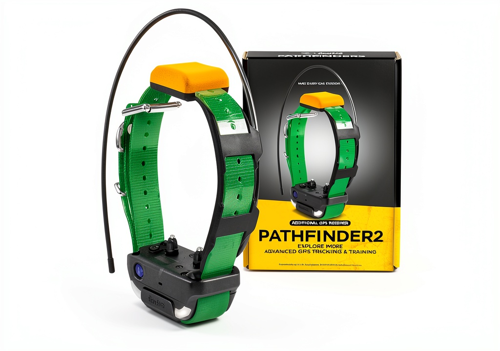 Dogtra Pathfinder2 Additional Receiver mounted on a dog collar