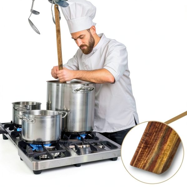 Timtin Acacia Mixing Paddle 36in Long for Chefs-2