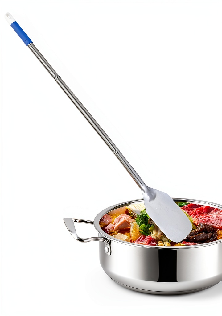 ISIVOVE mixing paddle being used over a large outdoor pot