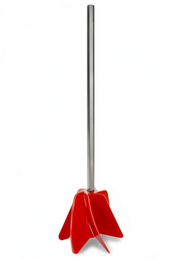 Teal Turtle 5 Gallon (14 Inch) Red Gloss Paint Mixer Hex Steel Shaft-0