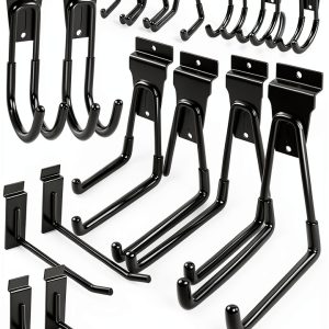 Slatwall Hooks Black 20Pack by Klasit Durable Metal Garage Storage-0