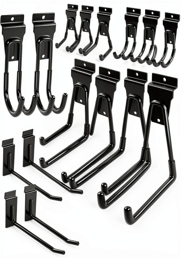 Slatwall Hooks Black 20Pack by Klasit Durable Metal Garage Storage-0