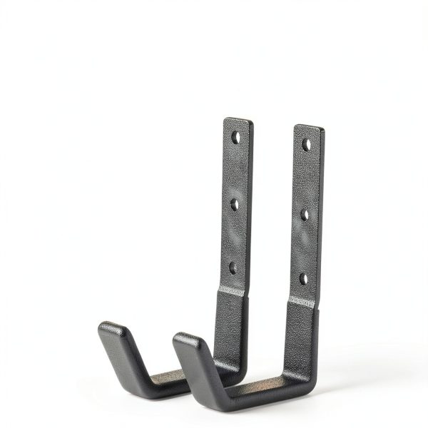 Heavy Duty Wall Mount Hooks SINCHEEWAY Steel U‑Hook Small Black 2‑Pack-3