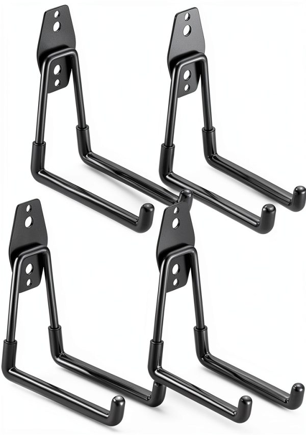 Heavy Duty Garage Hooks HUPBIPY 4-Pack 5.1" U Shaped Rust Resistant-0
