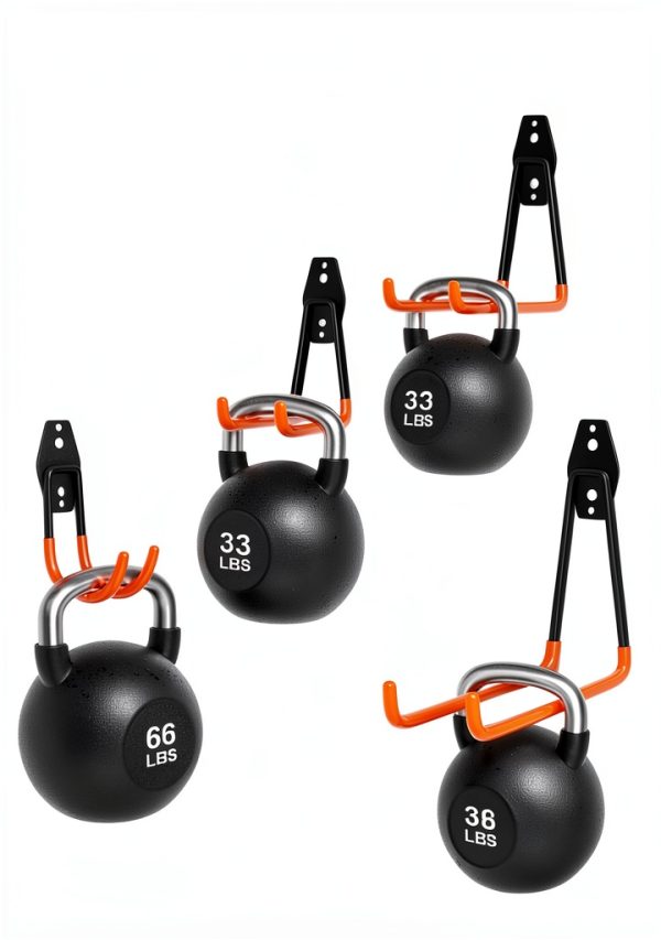Garage Hooks QcoQce Heavy Duty 12 Pack Orange Mount Anti‑Slip Coating-2