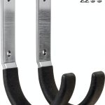 Heavy Duty Steel Garage Hooks GeeWatom Black 2-Pack Wall Mount-0