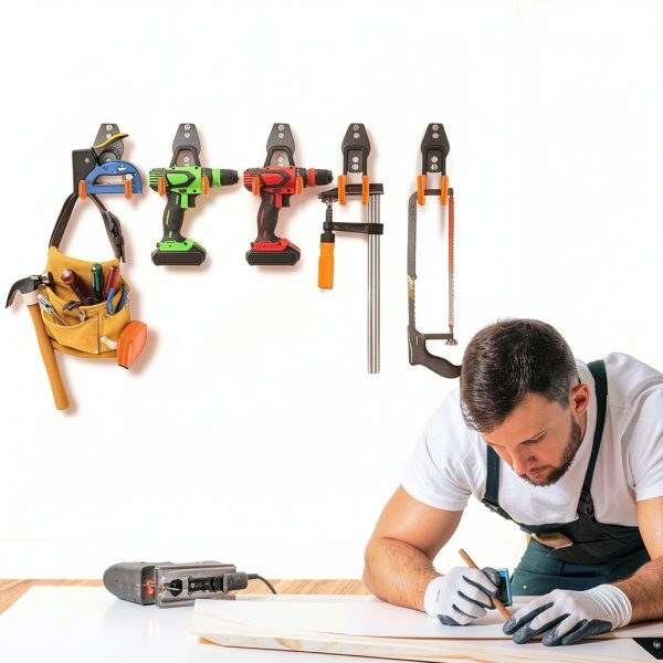 Heavy Duty Garage Hooks LUPYJI 2 Pack Small U Hook Black Wall Mount-5