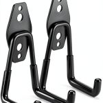 Heavy Duty Garage Hooks LUPYJI 2 Pack Small U Hook Black Wall Mount-0