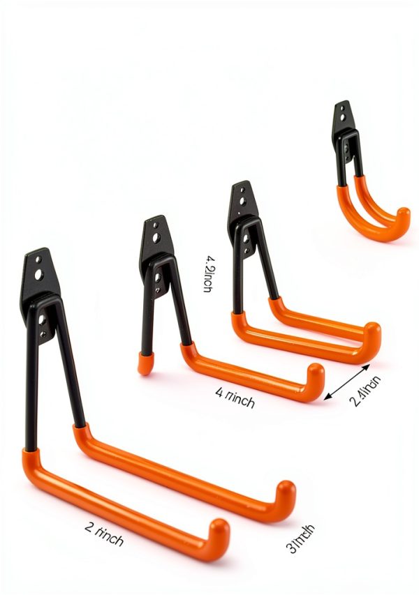 Garage Hooks QcoQce Heavy Duty 12 Pack Orange Mount Anti‑Slip Coating-1