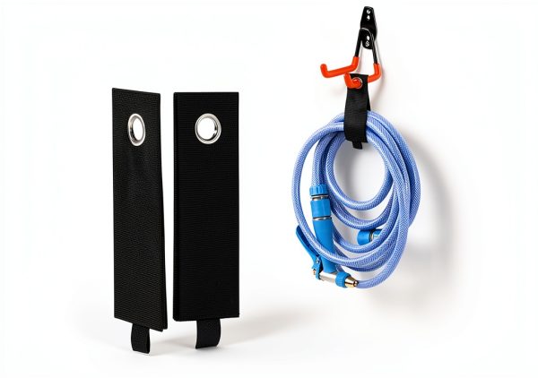 Heavy Duty Garage Hooks 4 Pack HUPBIPY 7.7in U‑Shape + Nylon Straps-3