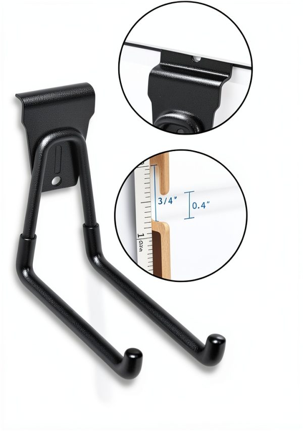 Slatwall Hooks Black 20Pack by Klasit Durable Metal Garage Storage-1