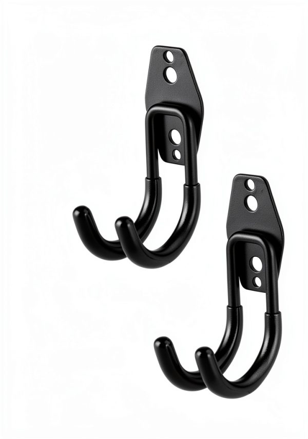DJA 2PCS Wall Mounted Storage Hook – Steel Transparent Hooks-0