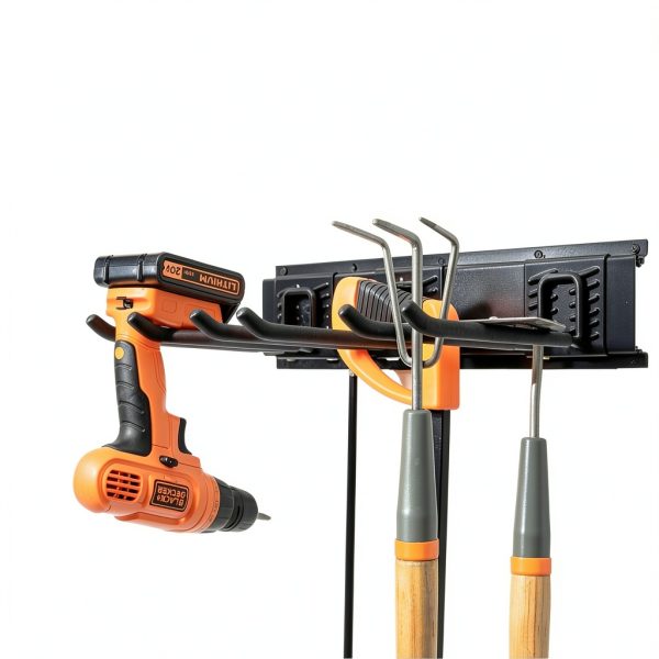 Garage Tool Organizer TIDYME 48in Wall Mount Rack with Hooks 300lb-4