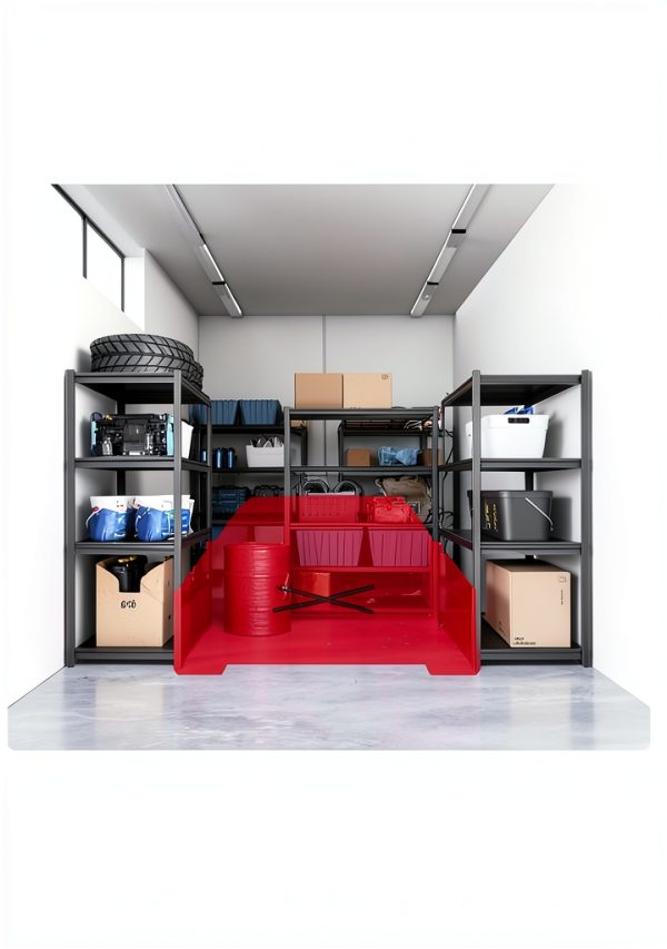 Garage Shelving FLEXIMOUNTS 2-Pack 2x6ft Black Shelf Sturdy Coated-5