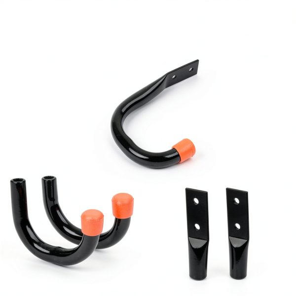 Heavy Duty Metal Wall Hooks by HORUSDY 6 Pack Black 4.72in x 3.5in-3