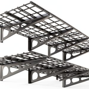 Garage Shelving FLEXIMOUNTS 2-Pack 2x6ft Black Shelf Sturdy Coated-0