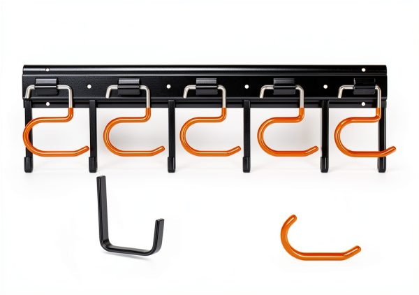 All Metal Garden Tool Organizer TVKB 68inch Wall Mount with Hooks-2