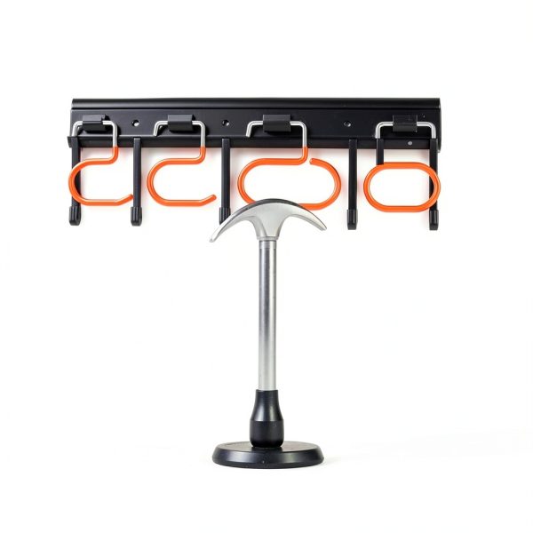 All Metal Garden Tool Organizer TVKB 68inch Wall Mount with Hooks-4
